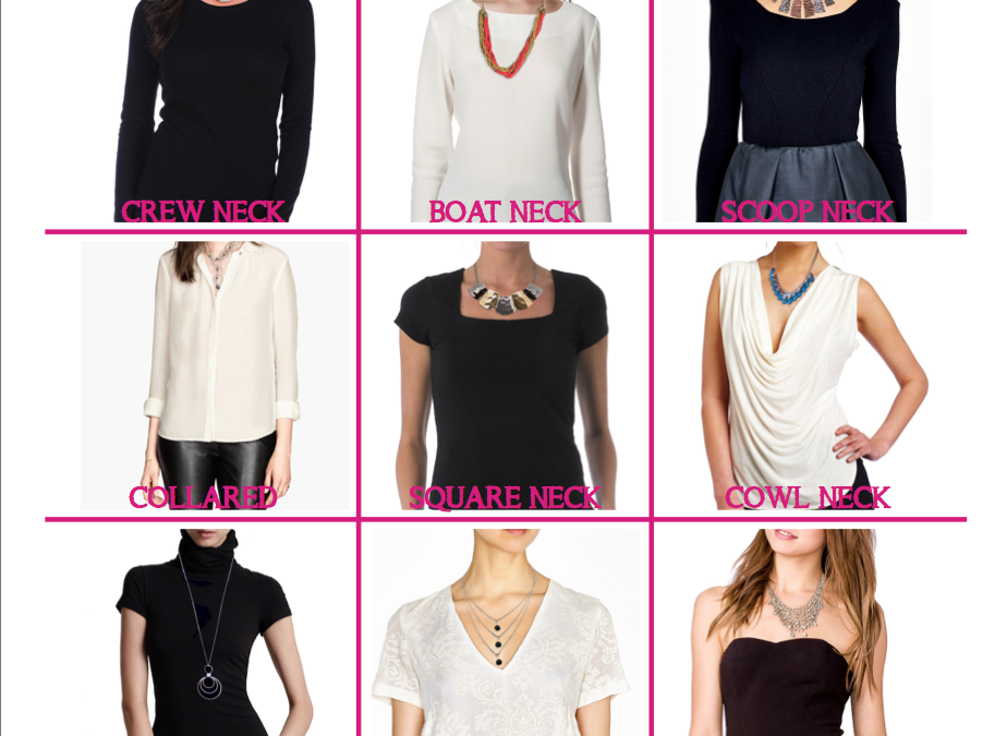 Accessorizing different necklines