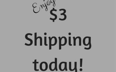 $3 Shipping today!