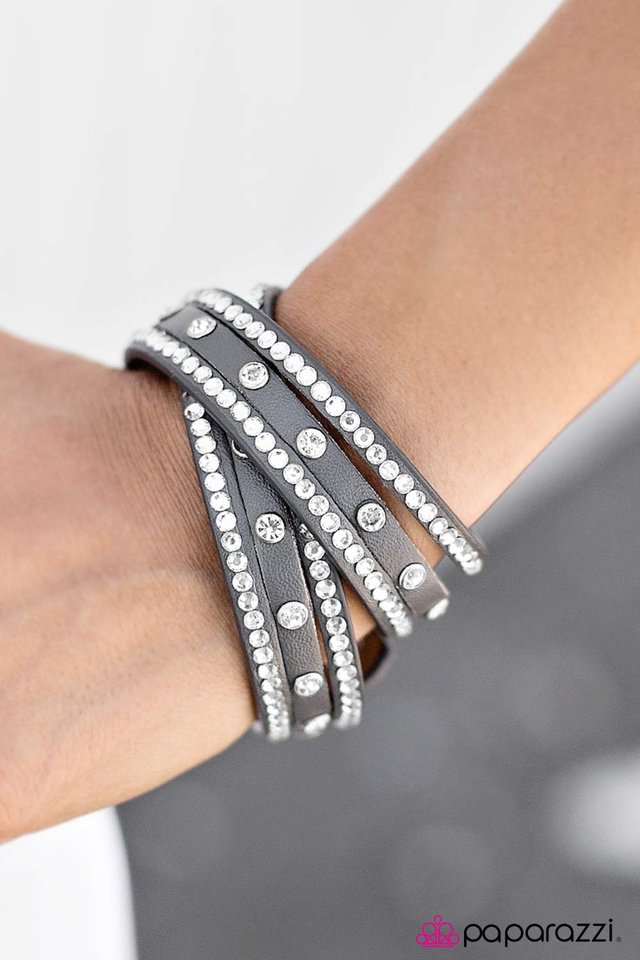 GlitterBand - Silver - Paparazzi $5 Jewelry Join or Shop  