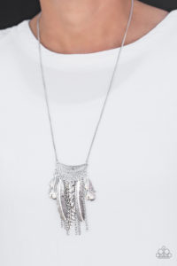 Paparazzi Accessories: Fiercely Feathered - Silver