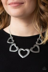 Hearty Hearts Silver - Paparazzi Accessories