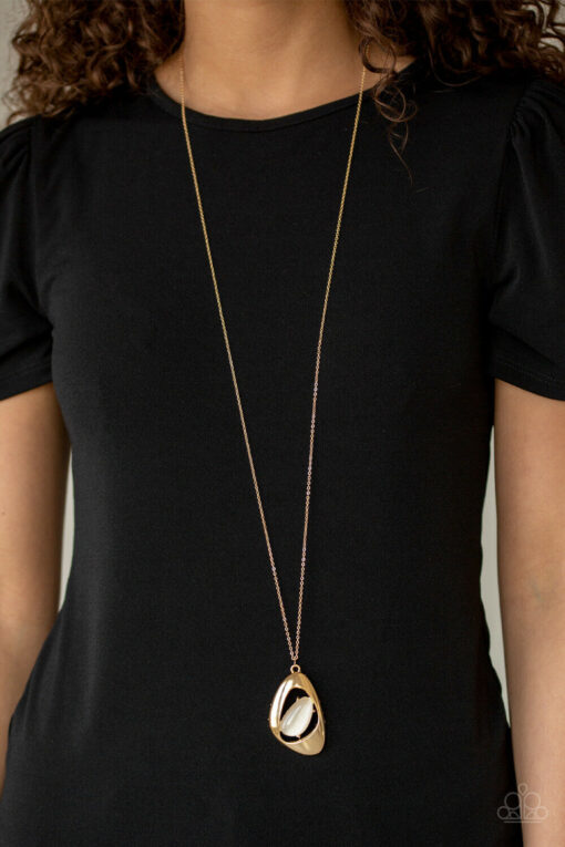 Asymmetrical Bliss - Gold Necklace - Paparazzi Accessories